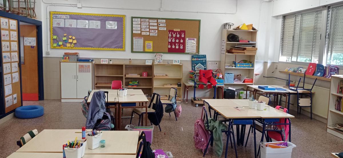 Una de las clases del CEIP Joan Fuster.
