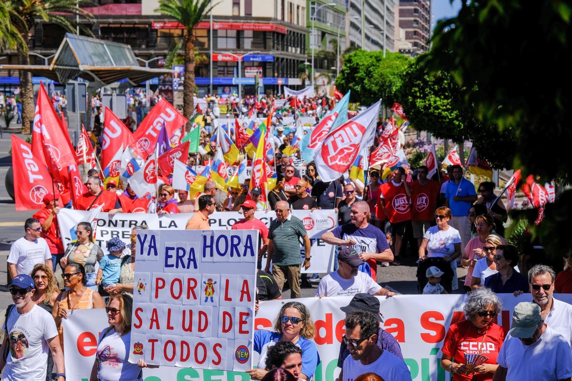 Manifestación por el Primero de Mayo en Las Palmas de Gran Canaria