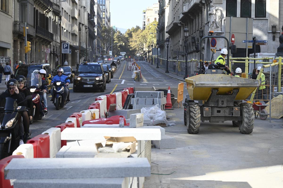 La Vía Layetana de Barcelona en obras