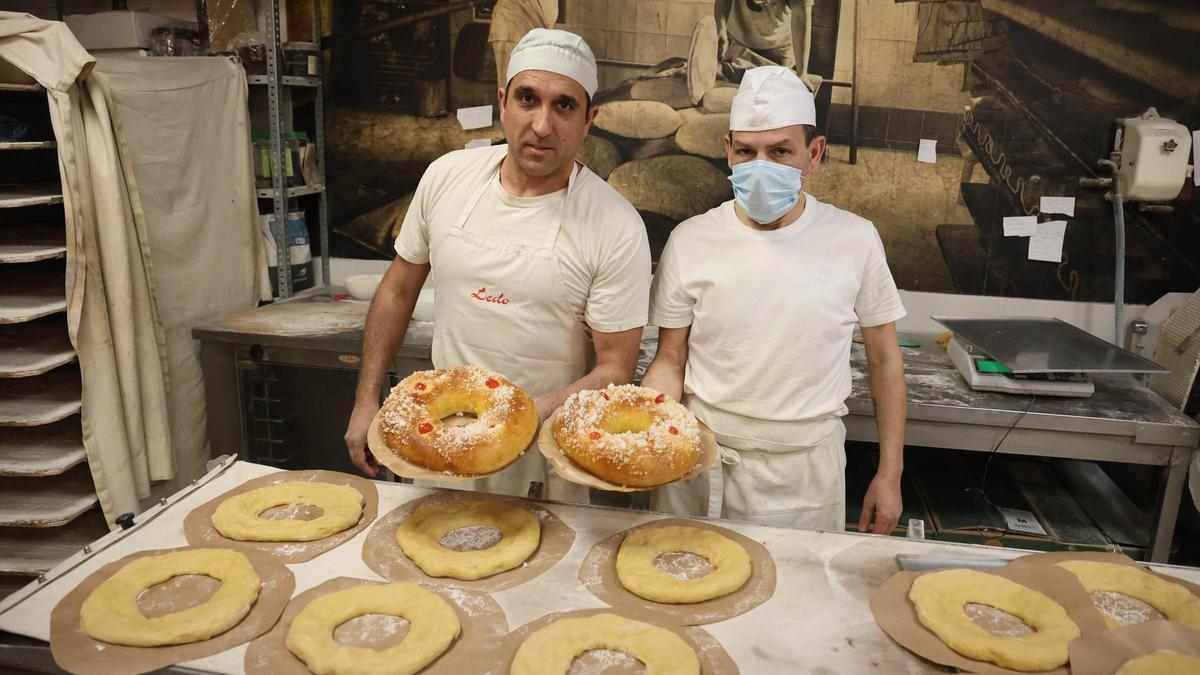 Vigo, O Forno de Eifonso. Elaboración dedl roscón de pascua