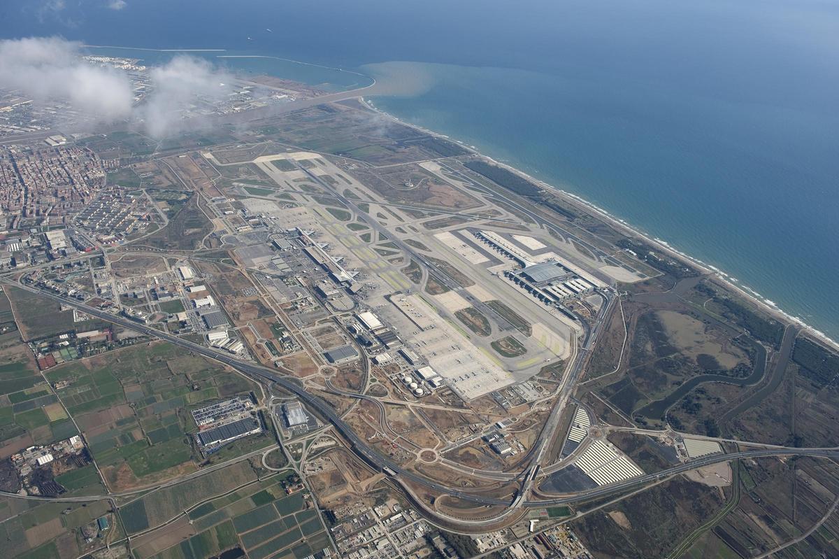 Vista aérea del aeropuerto