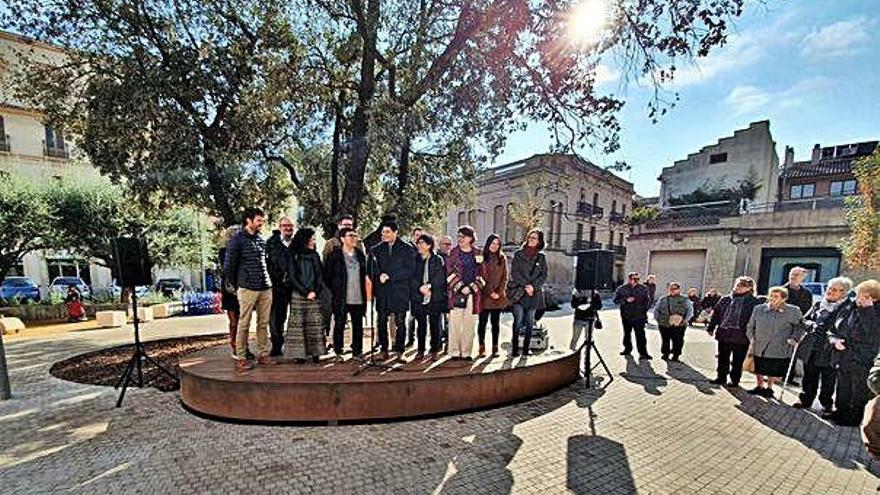 Imatge de l&#039;acte d&#039;inauguració de la remodelació de la plaça Espanya d&#039;Igualada