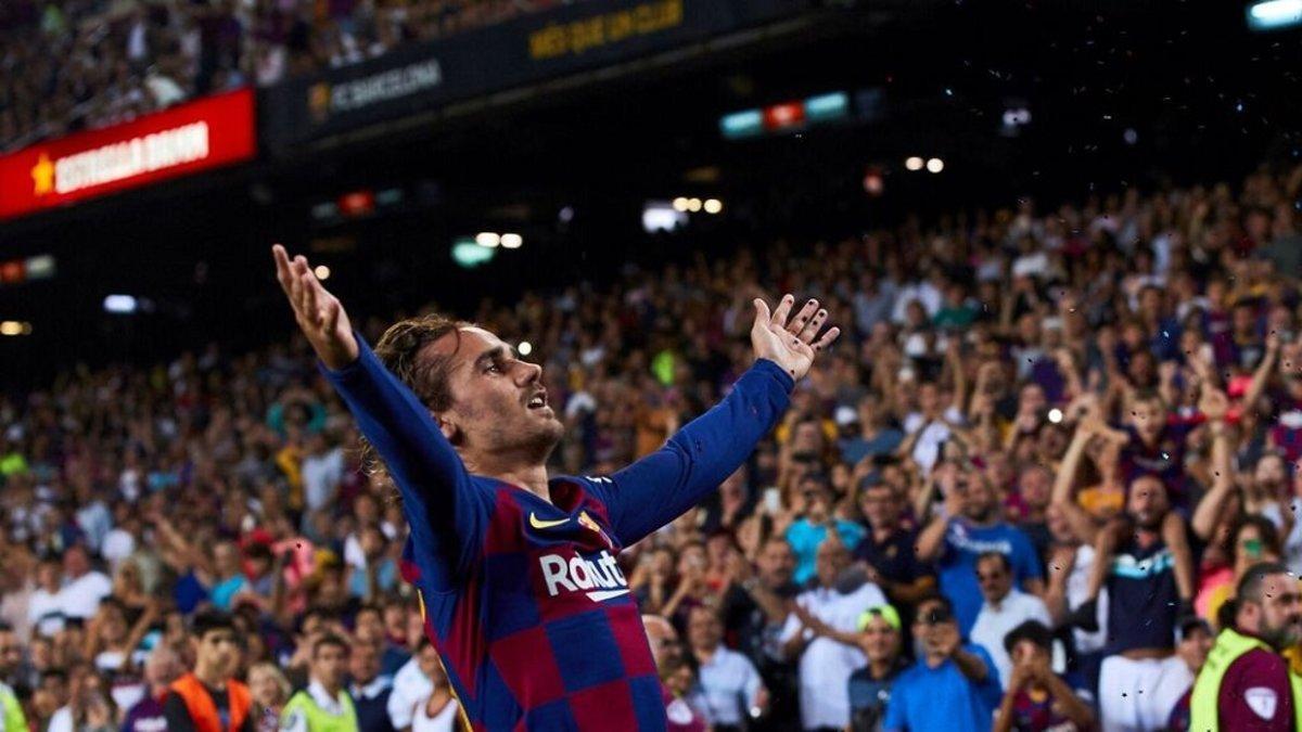 Griezmann imita la celebración de LeBron James tras su tanto en el Camp Nou | El Español