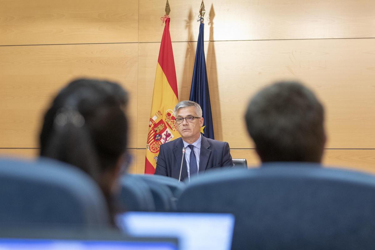 David Lucas, secretario de Estado de Vivienda y Agenda Urbana, durante la presentación del nuevo índice de referencia de precios del alquiler