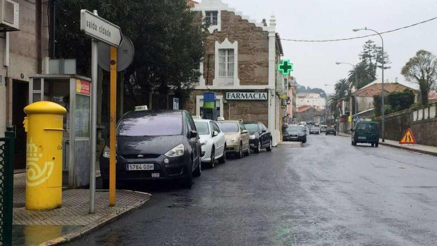 La parada de taxis en el Cruce do Guardia, donde va a continuar. // Muñiz