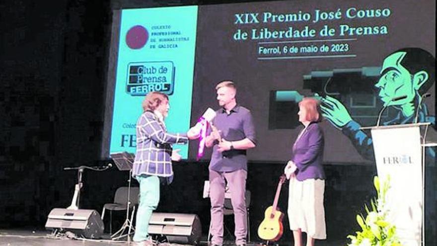 Marcos Méndez recibe o premio José Couso de Liberdade de Prensa