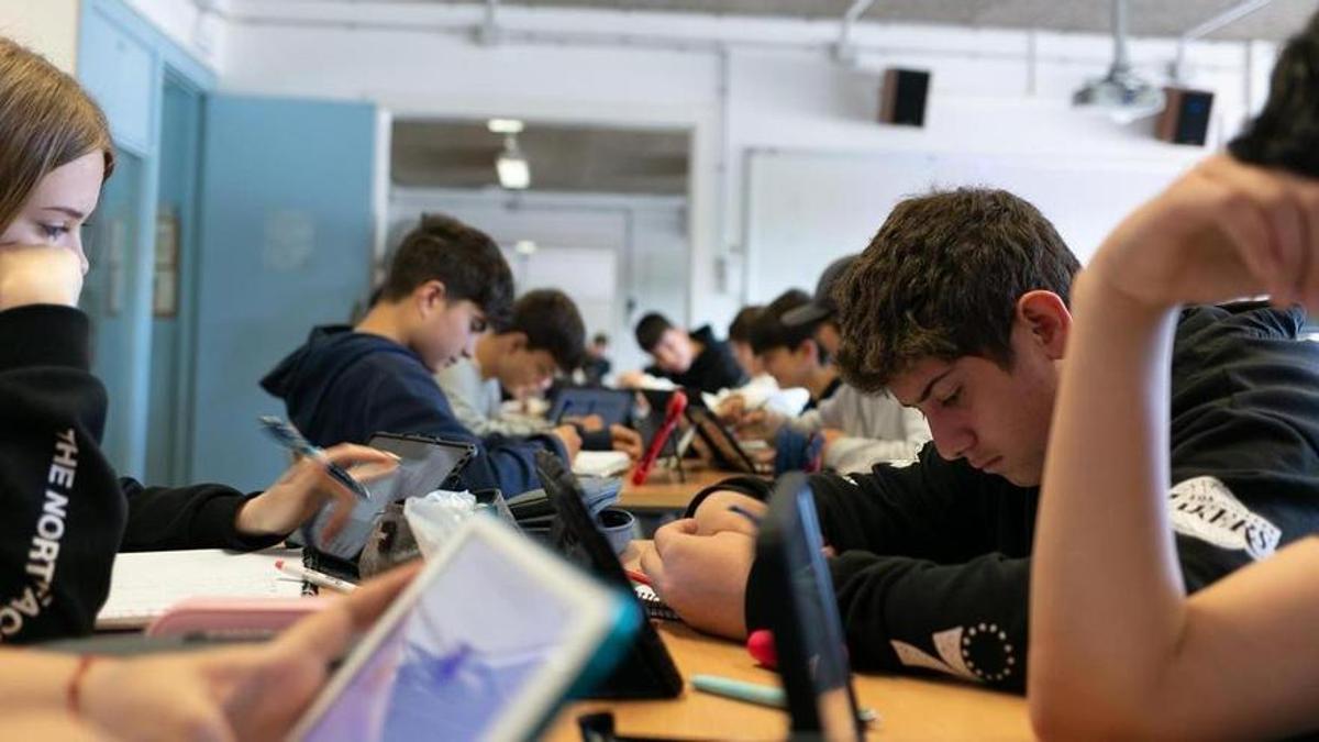 Estudiantes universitarios en una fotografía de archivo.