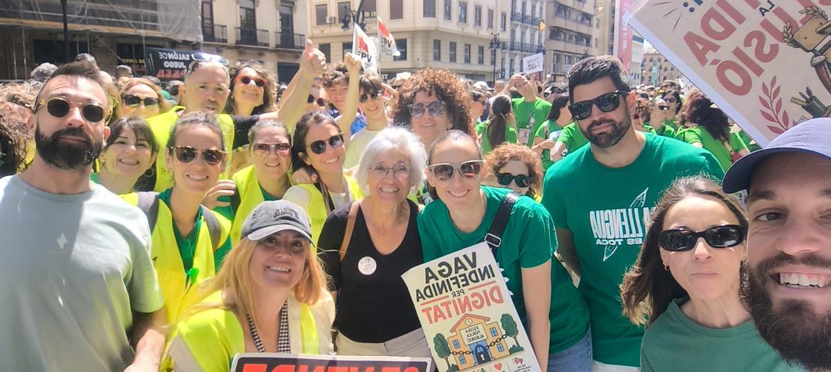 Ribera/Alzira maestros en la manifestación