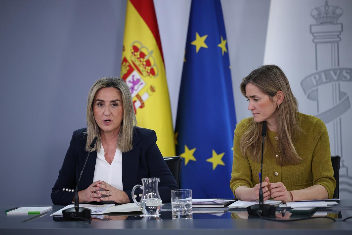 La ministra de Educación, Milagros Tolón, la vicepresidenta tercera y la ministra de Transición Ecológica y Reto Demográfico, Sara Aagesen