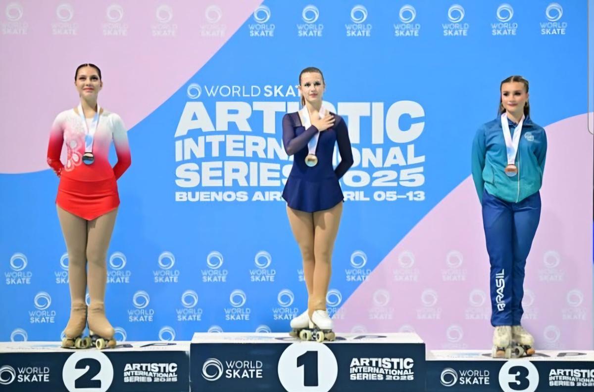 Carlota, en el podio.