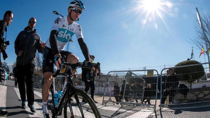 Poels se exhibe en Las Allanadas con una buena imagen de Landa y Froome