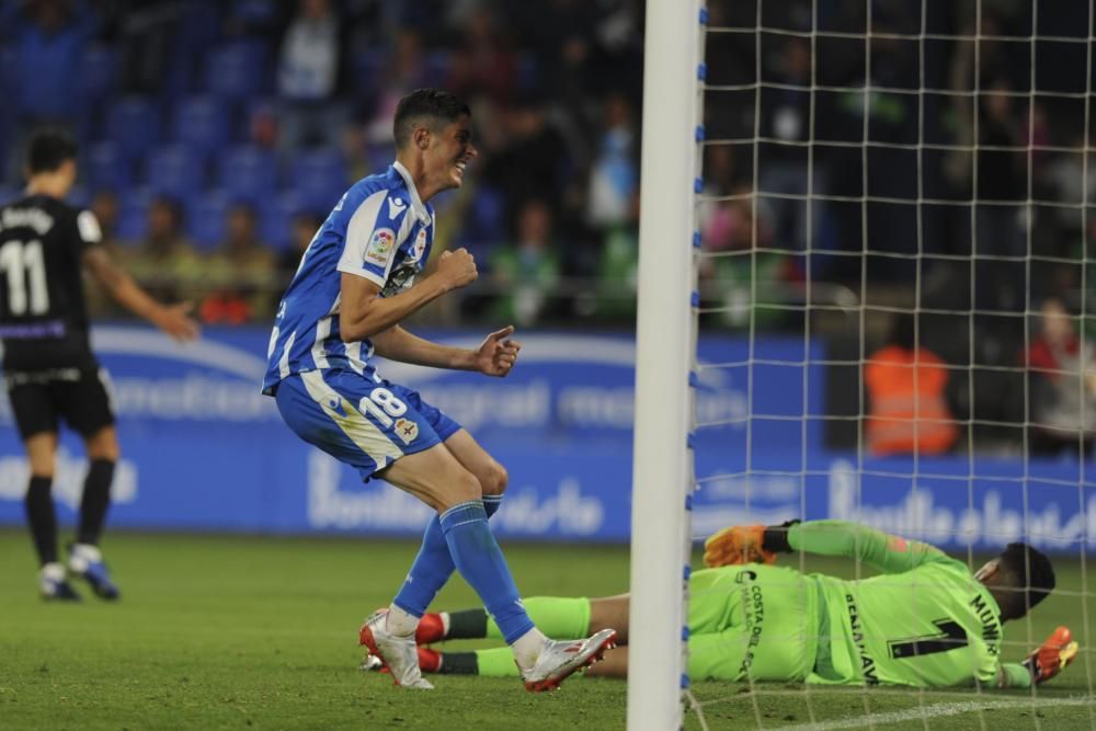 El Dépor remonta y le gana 4-2 al Málaga