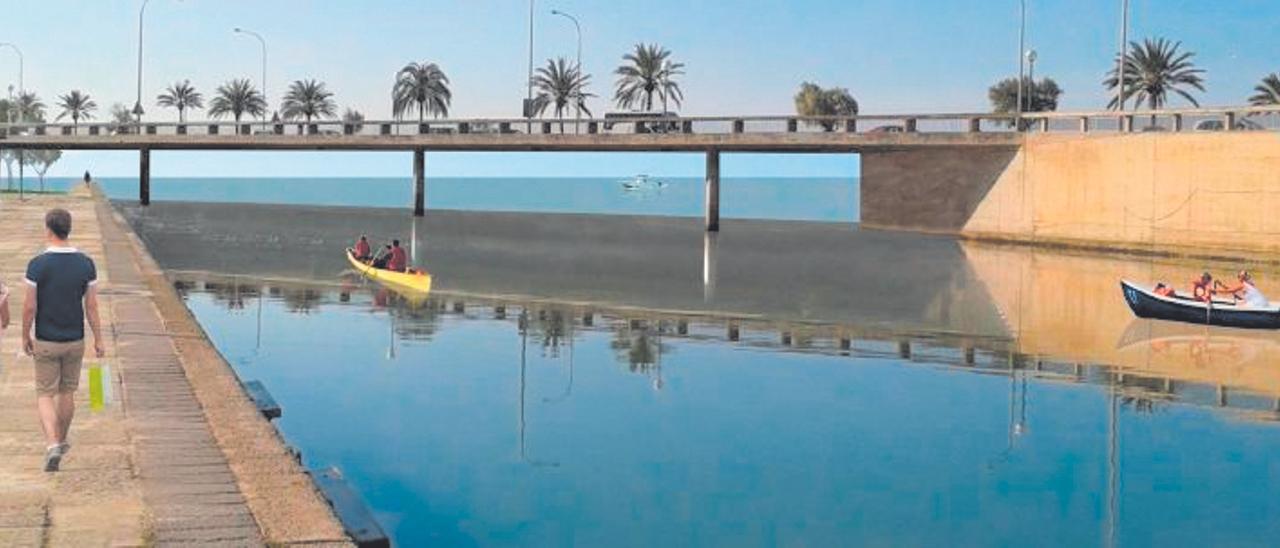 Pretensión de abrir el lago del Parque del Marc al mar.