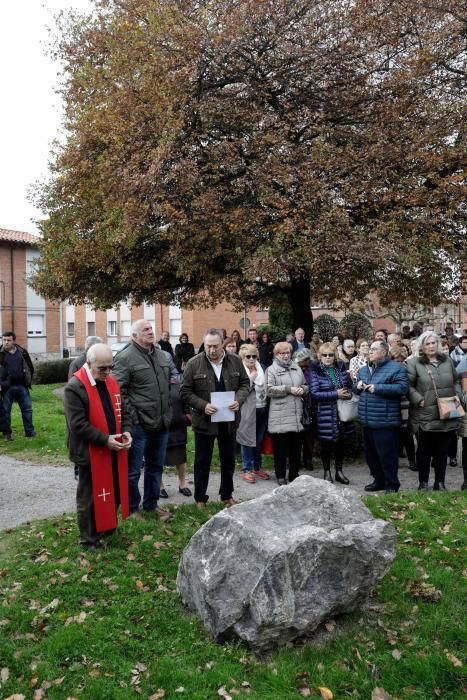 Homenaje a mineros por el día de Santa Bárbara, en La Camocha