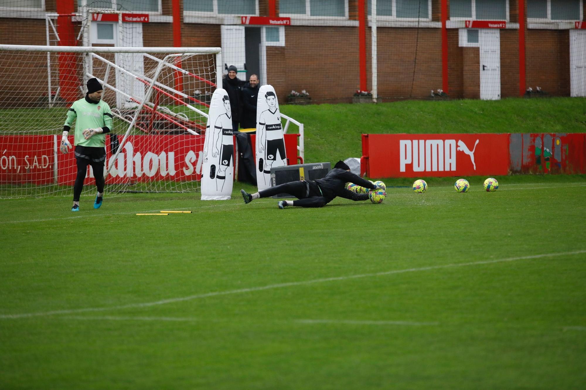 En imágenes: Entrenamiento del Sporting en Mareo