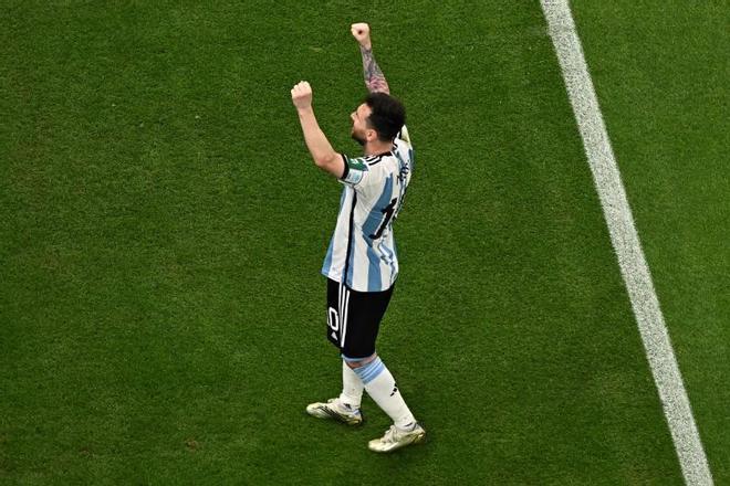 El gol de Messi ante México en el Mundial y la celebración de Argentina