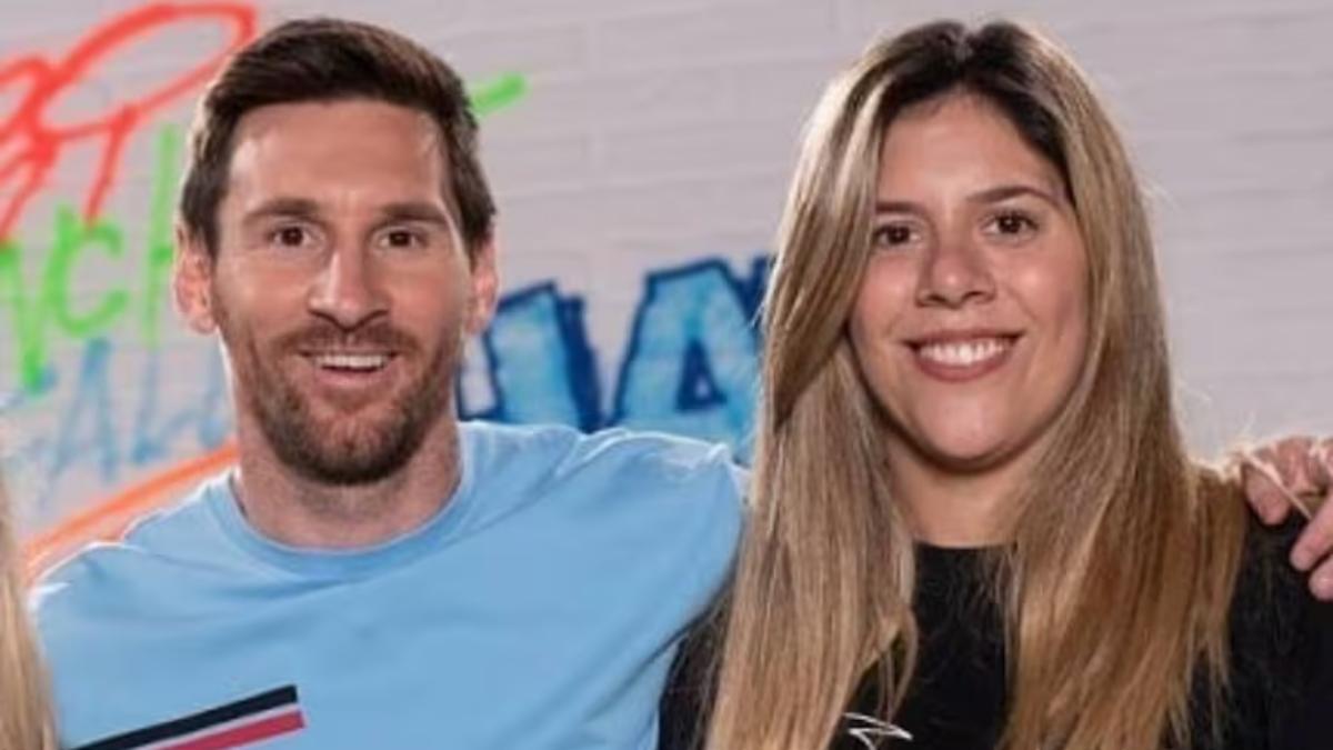 Messi con su hermana María Sol