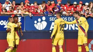 Ansu Fati hace historia pero el Barça se atasca en El Sadar (2-2)