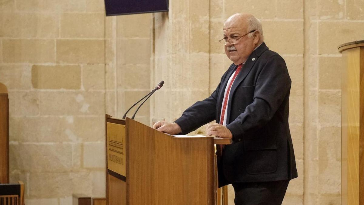 Jesús Aguirre, durante una sesión en el Parlamento andaluz de la pasada legislatura.