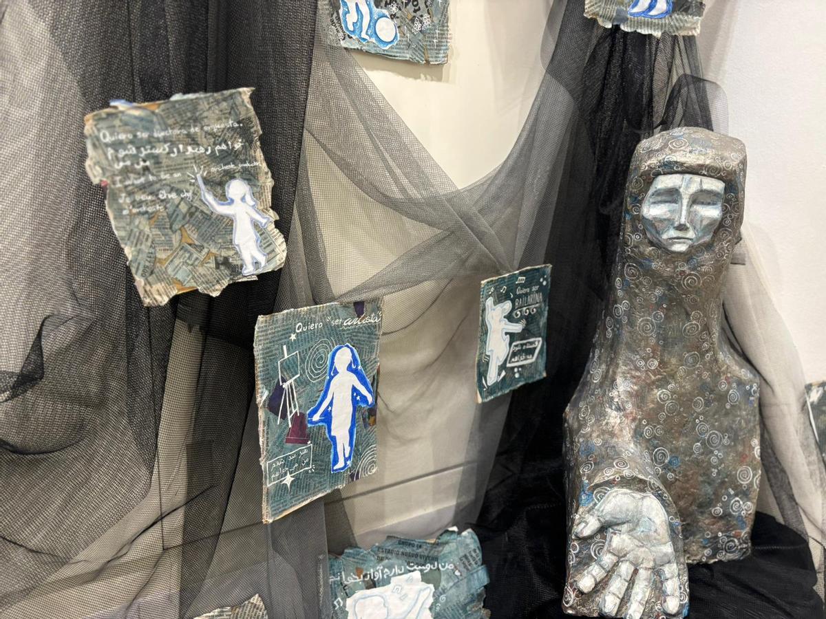 Obra de arte conjunta elaborada por el instituto Reino Aftasí de Badajoz.