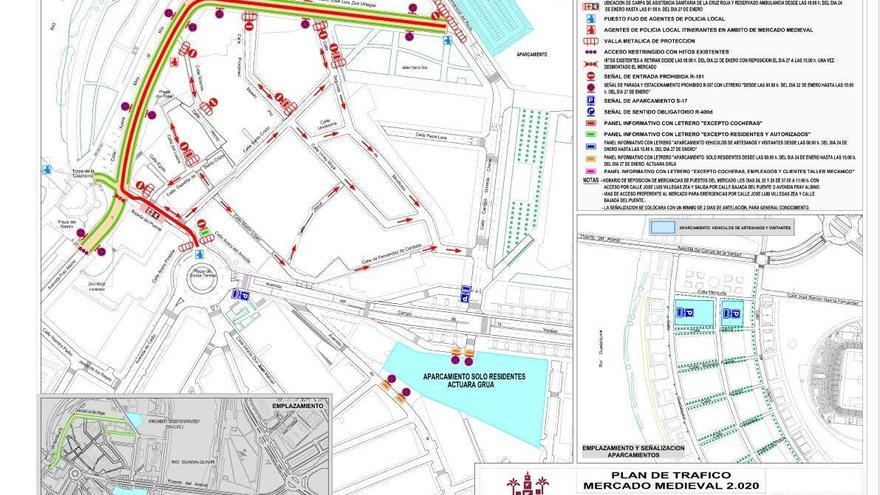 Plan de movilidad por el Mercado Medieval: cortes de tráfico y prohibición de aparcar