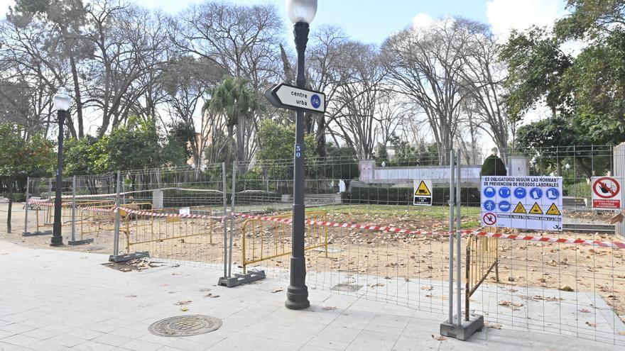 Castelló retomará las obras del jardín del Ribalta en una semana
