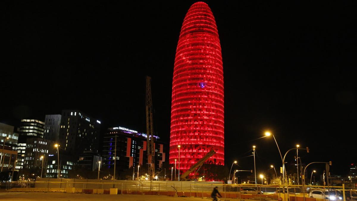 La torre Agbar de Barcelona.