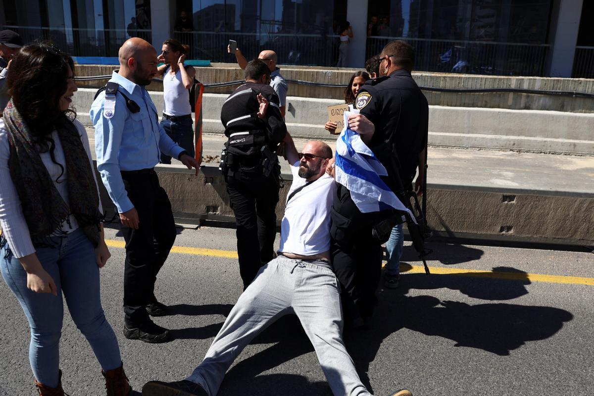 Protestas en Tel Aviv por la polémica reforma judicial del Gobierno de Netanyahu