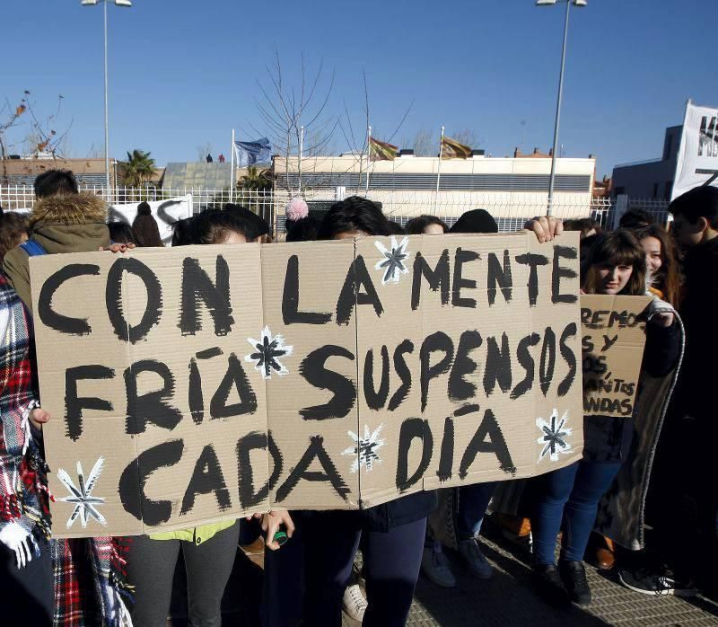Protesta de los alumnos del Miguel de Molinos