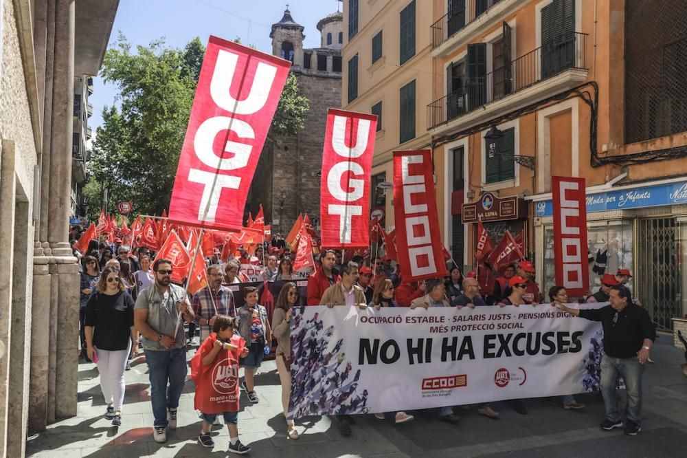 Manifestación del Primero de Mayo en Palma