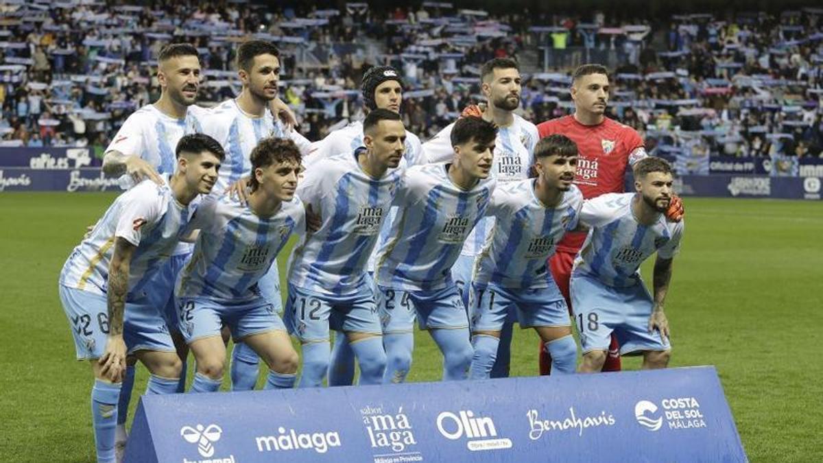 El once del Málaga CF en el último partido en casa.