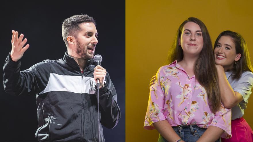 David Broncano, de La Vida Moderna, y Carolina Iglesias y Victoria Martín, de Estirando el Chicle.