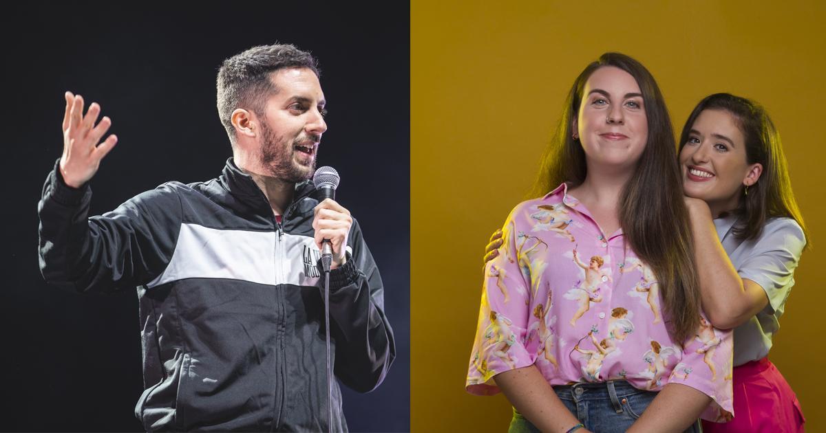 David Broncano, de La Vida Moderna, y Carolina Iglesias y Victoria Martín, de Estirando el Chicle.