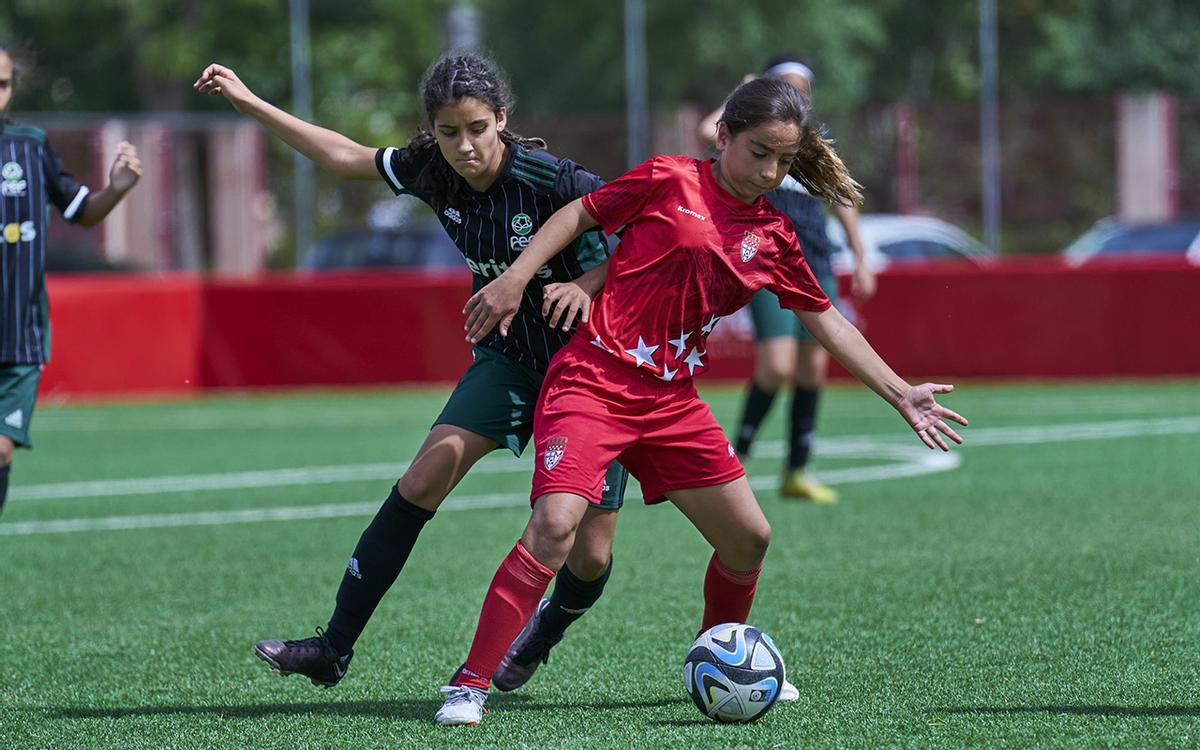 Una acción del partido de la selección femenino ante Madrid.