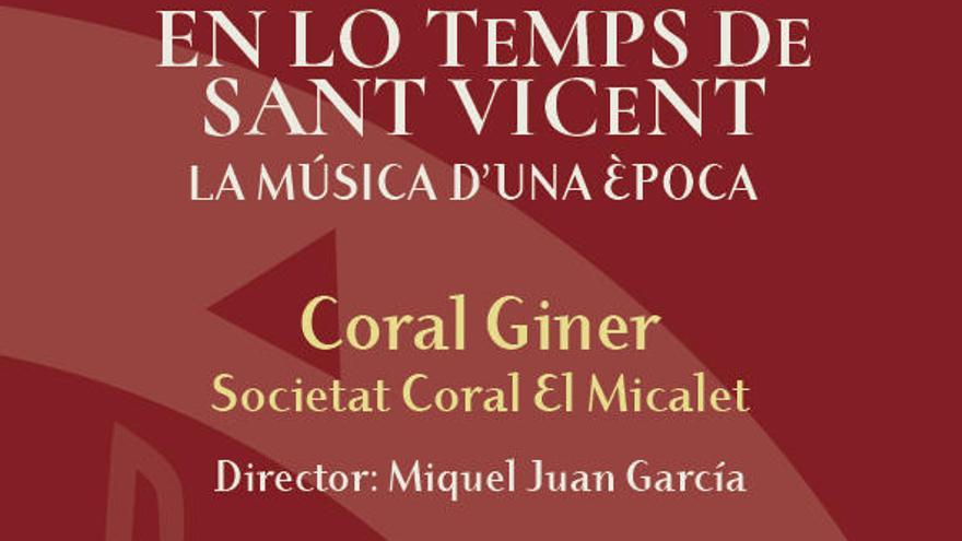 La Coral El Micalet oferix demà dissabte un concert a Sant Miquel dels Reis dins l&#039;Any de Sant Vicent Ferrer