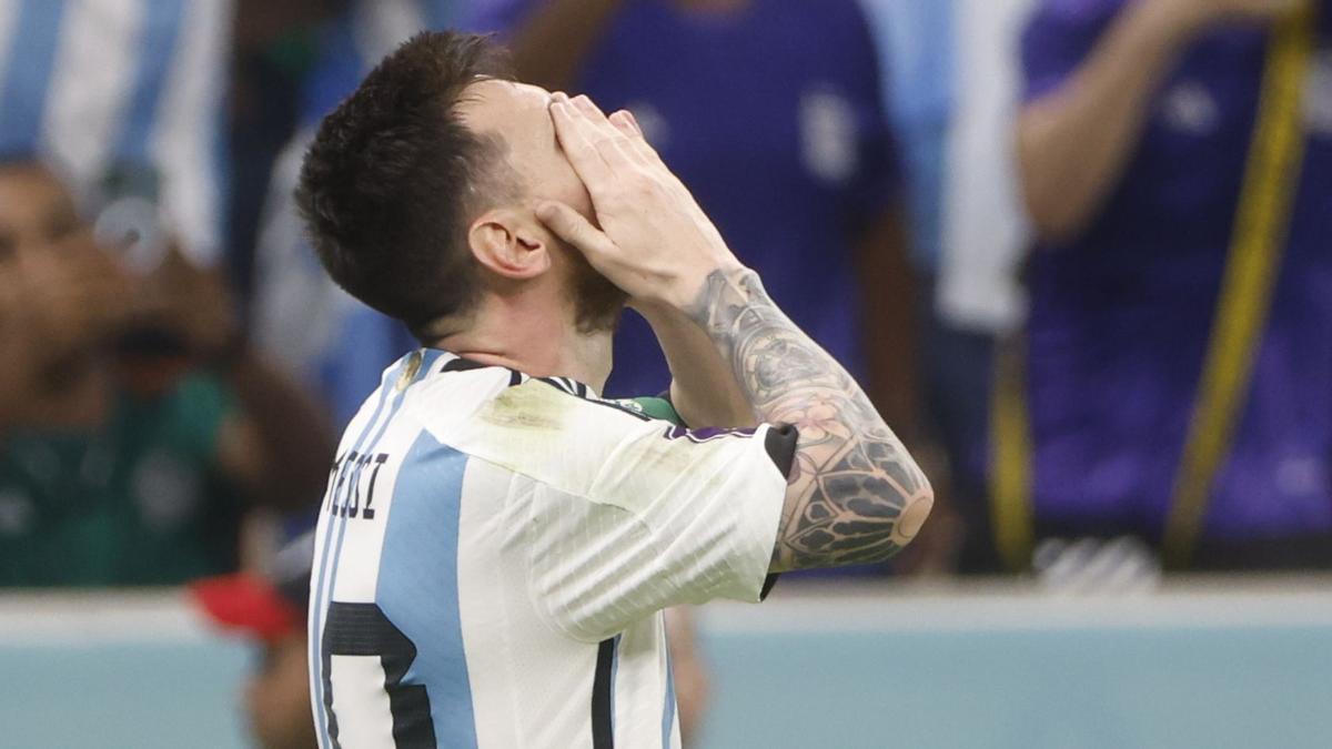 Messi llora tras el primer gol
