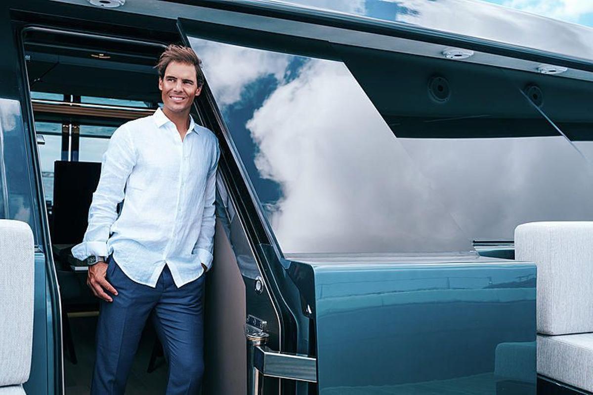 Rafa Nadal en el yate Green White, que estrenó el año pasado