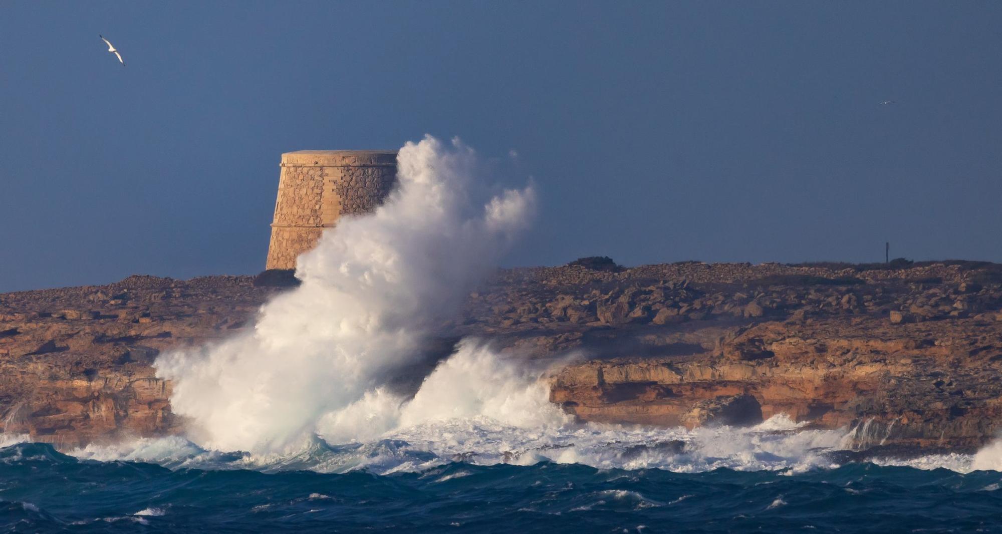 El temporal azota Formentera, en imágenes