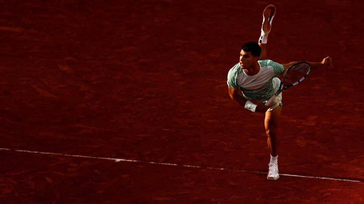 Carlos Alcaraz, en Roland Garros.