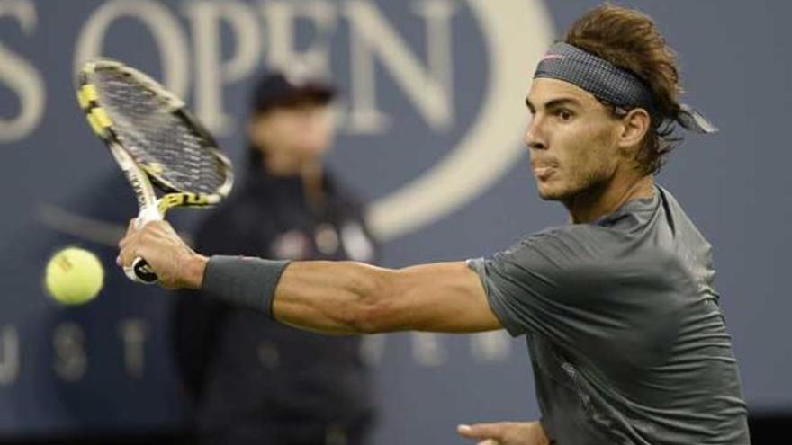 Nadal durante el partido contra su compatriota Tommy Robredo.