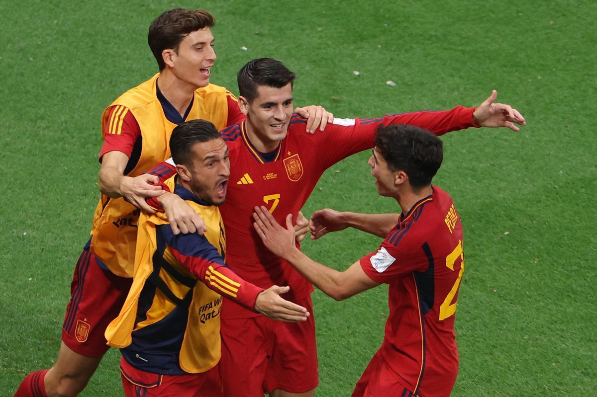 Fase de grupos del Mundial de Fútbol Qatar 2022 entre España y Alemania en el estadio Al Bait en Al Khor (Catar)