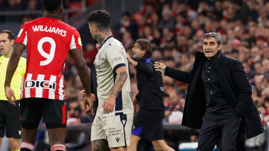 Valverde, tras la eliminación del Athletic en Copa: "Tenemos que dar un pase adelante en las otras competiciones"