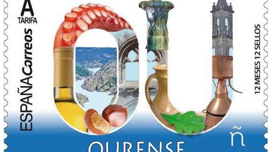 Correos emite un sello que rinde homenaje a la provincia de Ourense