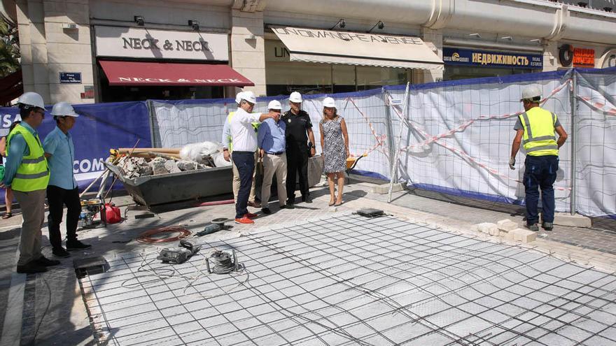 Ángeles Muñoz ha visitado las obras del SATE este martes.