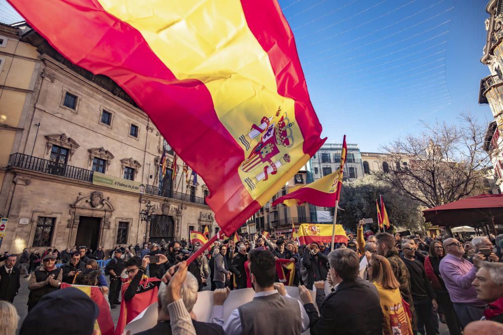 Unas 700 personas se concentran en Palma "por la unidad de España"