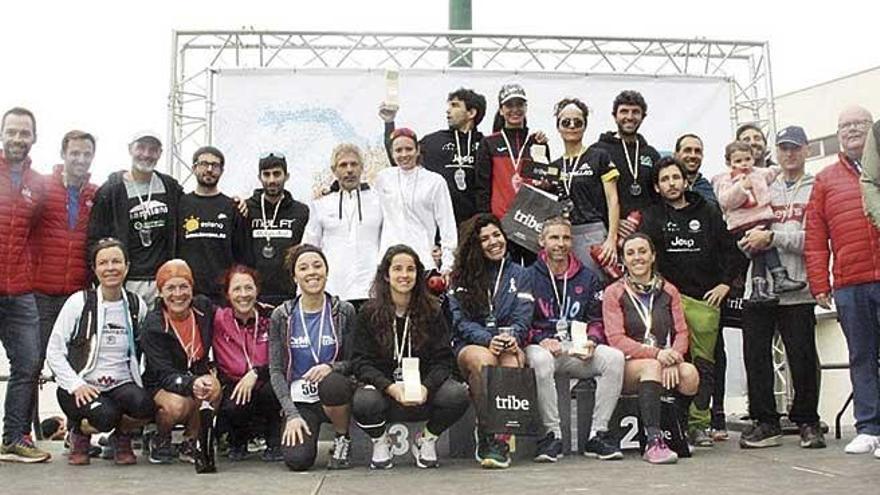 Los vencedores de la carrera de montaÃ±a Ciutat de Palma celebrada ayer en Son Roca.