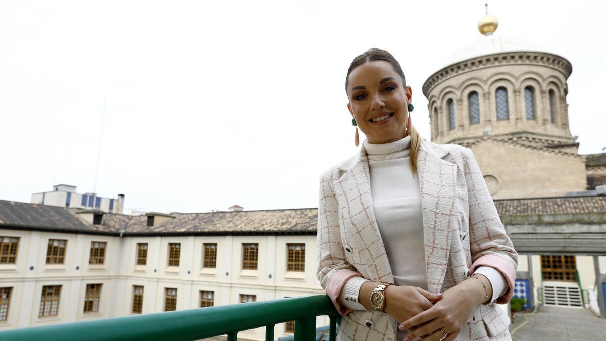 Maru Díaz, consejera de Ciencia y líder de Podemos Aragón, momentos antes de la entrevista, en el Pignatelli.