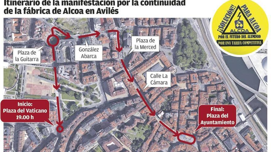 La comarca de Avilés se echa hoy a la calle contra el final de la aluminera