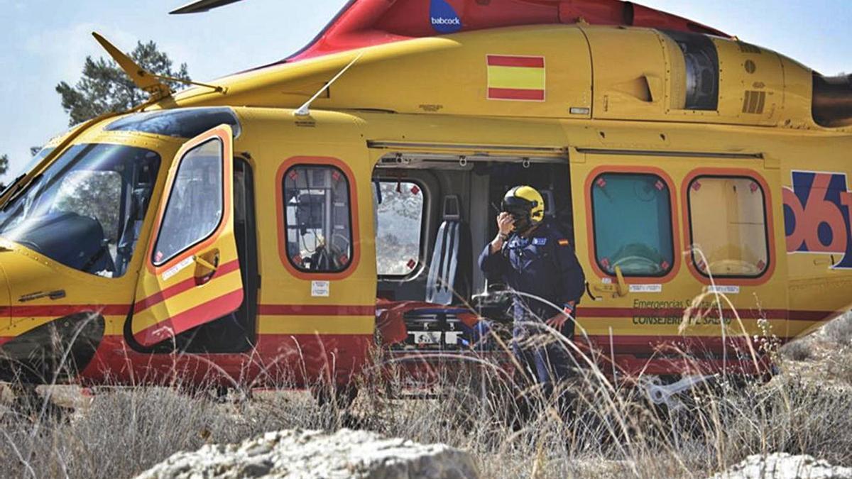 Uno de los helicópteros de transporte sanitario de Babcock.