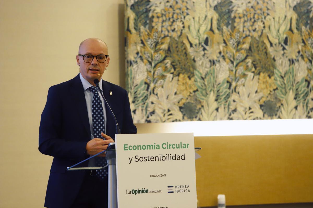 José Antonio Víquez, delegado de Desarrollo Sostenible de la Junta en Málaga, en un momento de su intervención